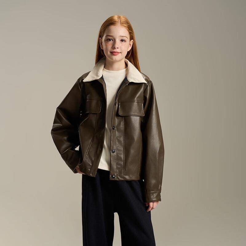 

MONTAGUT Kids Colorblock Lapel Jacket 160