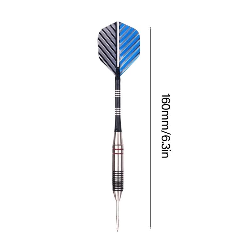 3Pcs Metal Tip Dart Set Professional Stainless Steel Dart with Aluminium Shafts Dart Flight Metal Tip Dart Enduring