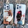 Young Girl Pattern Phone Case for iPhone 16 14 15 Plus Pro Max 11 12 13 Pro Max 13 Mini Shockproof Laser Fashion Back Covers