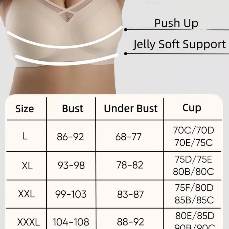 Plus Size Seamless Comfort Bra Large Bust Non-Wired Thin Sports Support T-Shirt