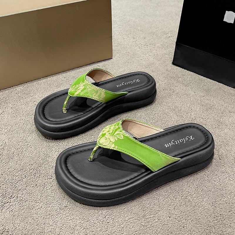 Zehensandalen modische Sandalen mit dicker Sohle neue Flip-Flops Damen Strand Sommer Outdoor rutschfest