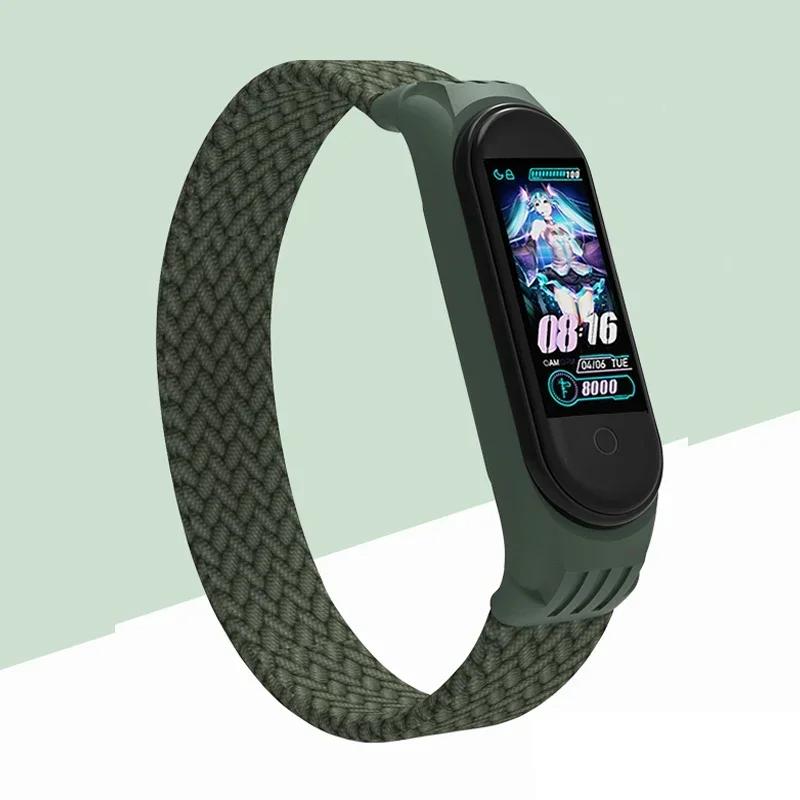Armband für Xiaomi Mi Band 6 7 Armband Nylon Geflochtenes Solo Loop Pulseira Armband Miband5 Armband Gürtel Correa Mi Band 5 4 3 6 7