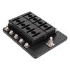 Fuse Box, 10 Way Fuse Block Holder Output 12-16AWG Splashproof Input 4-6AWG For Yacht Boats