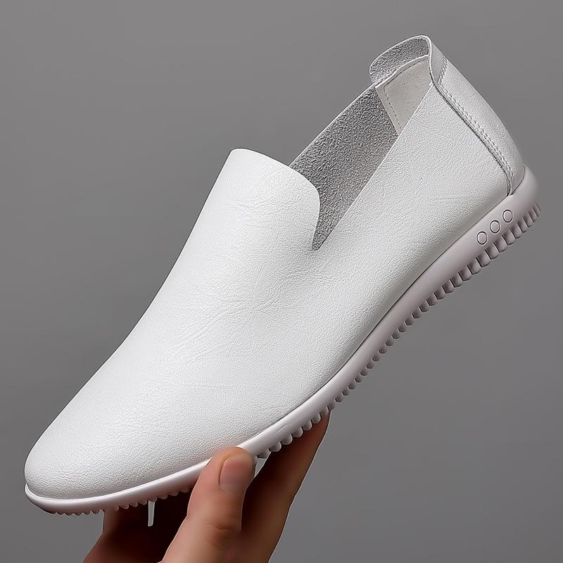 

Men s Soft Sole Lightweight White Leather Casual Shoes 38 білий