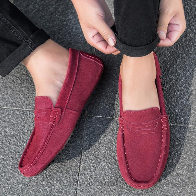 Fashion Big Size 38-48 Men Casual Shoes Fashion Mens Shoes Genuine Leather Men Loafers Moccasins Slip on Men's Flats Male Driving Shoes