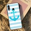 Stripes Anchor Boat Ship Wheel For Huawei Nova 11i 12i 3i 7i 8i 9 10 SE Y60 Y61 Y70 Y72 Y73 Y90 Y91 P20 P30 P40 Lite Case