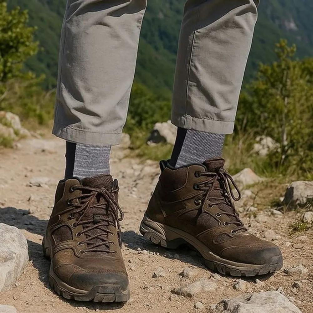 Men's Winter Socks, Fleece-Lined Full-Rip Socks, Choose 1 of 5 Pairs, Outdoor, Cold Weather, Warmth