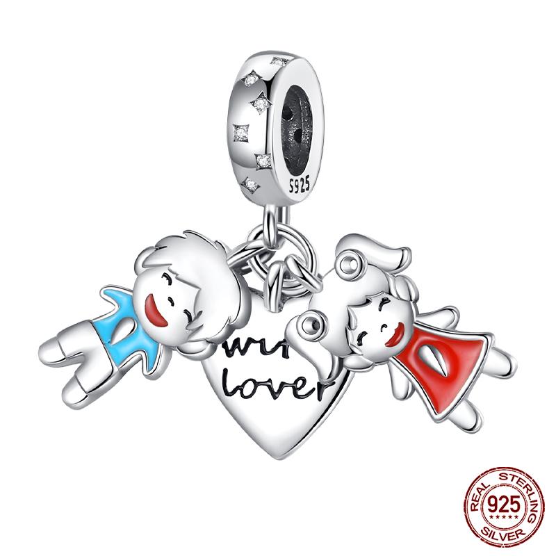 New In Real Copper Boys And Girls Bicycle Charms Beads Fit Qikaola Original Bracelets Fine Diy Jewelry Making