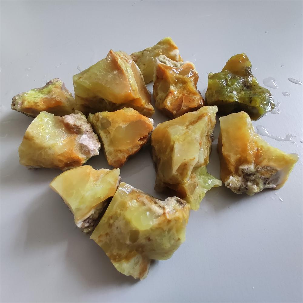 Diffusore di pietra opale verde naturale Olii Pietra grezza Roccia minerale Campione Reiki Guarigione Pietra grezza Raccolta Decorazione per la casa Pietra