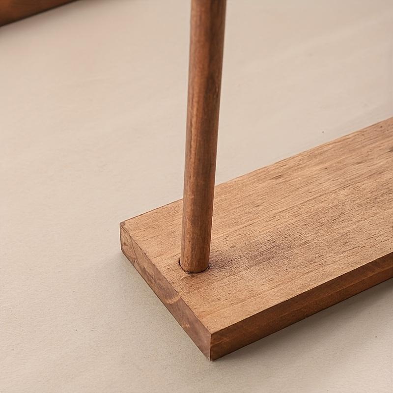 1pc Jewelry Display Stand with Sturdy Wooden Base - Organizer for Necklace, Earrings, Bracelets - Elegant Beams - Perfect for Home