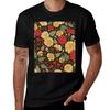 Red Sage Black Cream Floral Pattern Tshirt Big And Tall Basic Tee Shirt