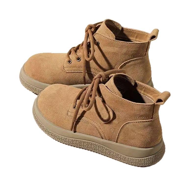 Retro style short boots women's autumn new thick-soled versatile lace-up thin Martin boots women's boots