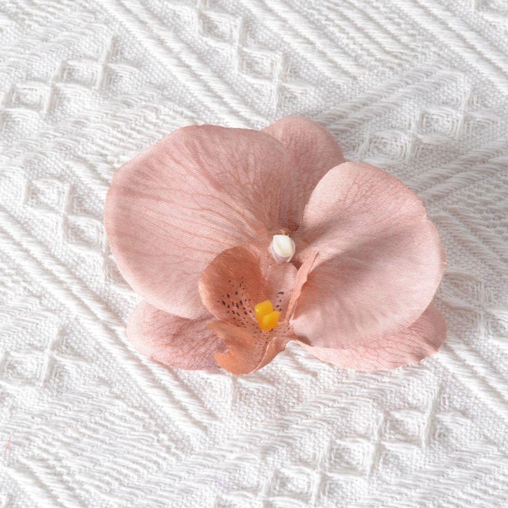 Headdress Simulated Flower Handmade Accessories Butterfly Orchid Flower Earring   Women