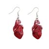 Women Gothic Resin Human‑Heart‑Shaped Necklace, Bold Exaggerated Organ Design Pendant, Fashion Decorative Neck Ornament for Holiday Costume