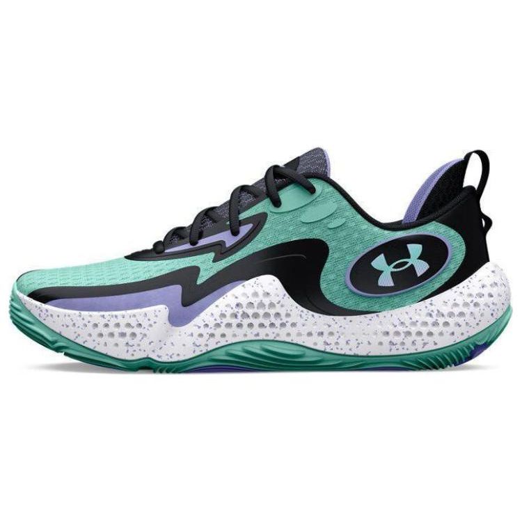 Under Armour Men s Spawn 5 Basketball Shoes Neo Turquoise Black Purple Ice 3026841-300 36.5