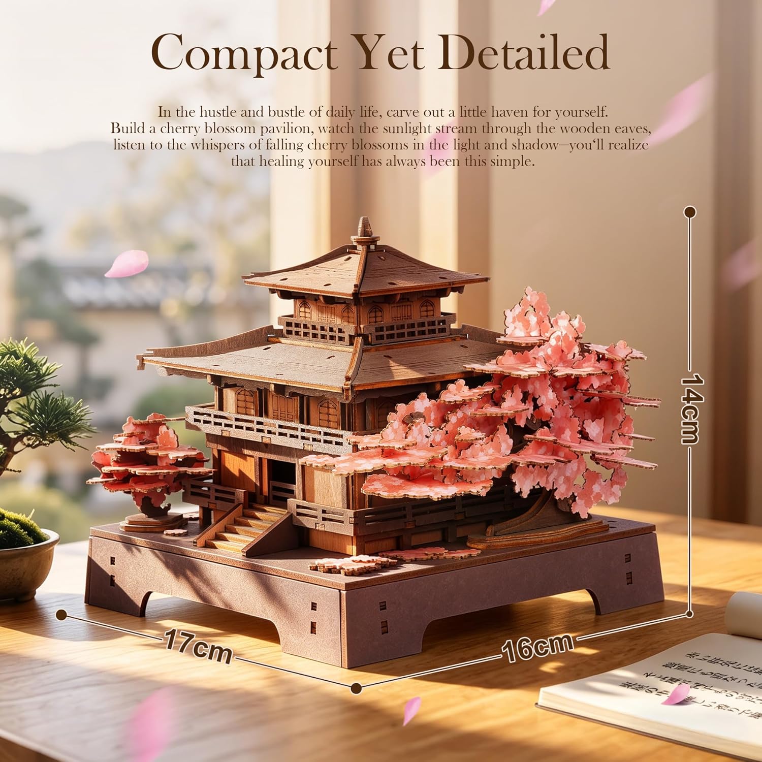 Rolife 3D koka puzle Sakura Pavilion