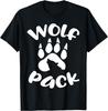 Wolf Pack Paw Print Graphic Tee Men Casual Cotton Short Sleeve Crew Neck T-Shirt