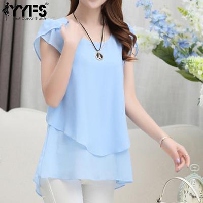 Women's Fashion Casual Summer Spring Solid Color Print Short Sleeve O-Neck Blouses & Shirts