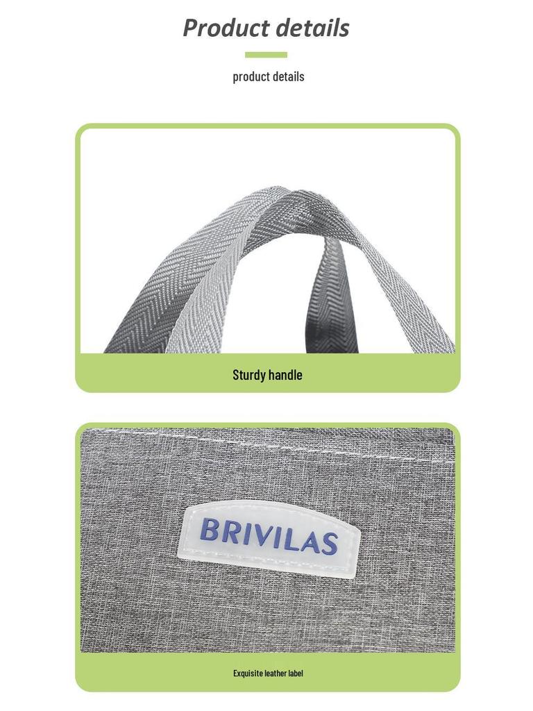 Cationic Insulated Large Capacity Lunch Handbag