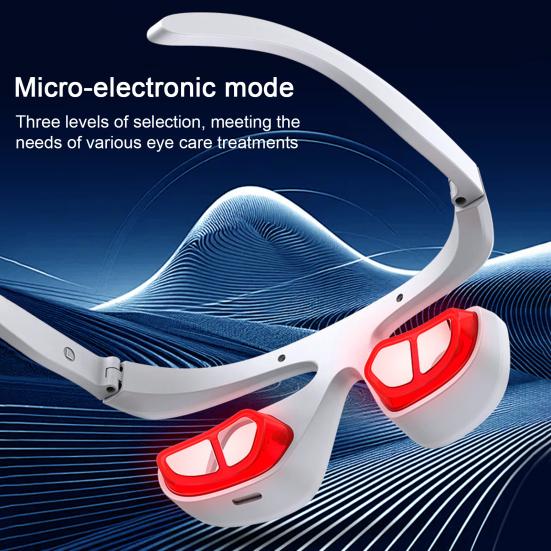 Red Light Therapy Glasses Under-Eye Massager Portable Eye Care Device LED Eye Perfector for Wrinkle Removal Skin Firming