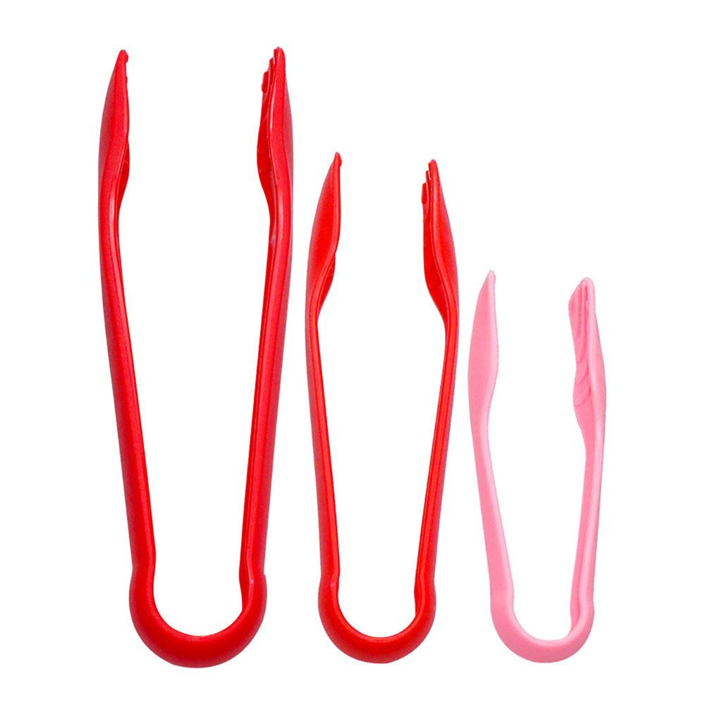 Silicone world 3pcs PP Food Tong Kitchen Tongs Non-slip Cooking Clip Clamp BBQ Salad Tools Kitchen Accessories Cake Food Clip