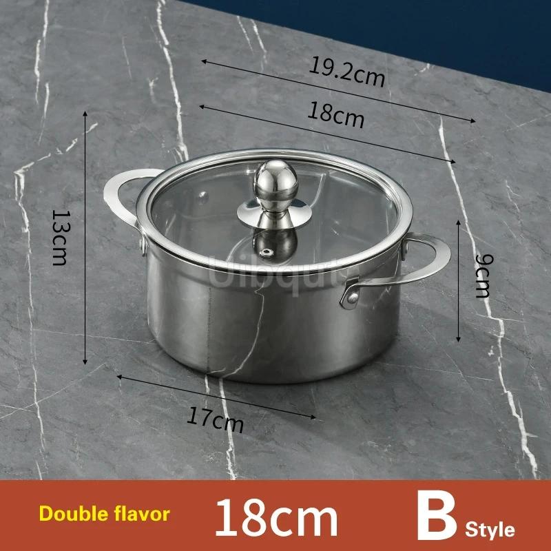 Whirlwind cooker One person one pots small hotpot Clear Soup Double Flavor Pot Single person hot pot with lid Induction cooking