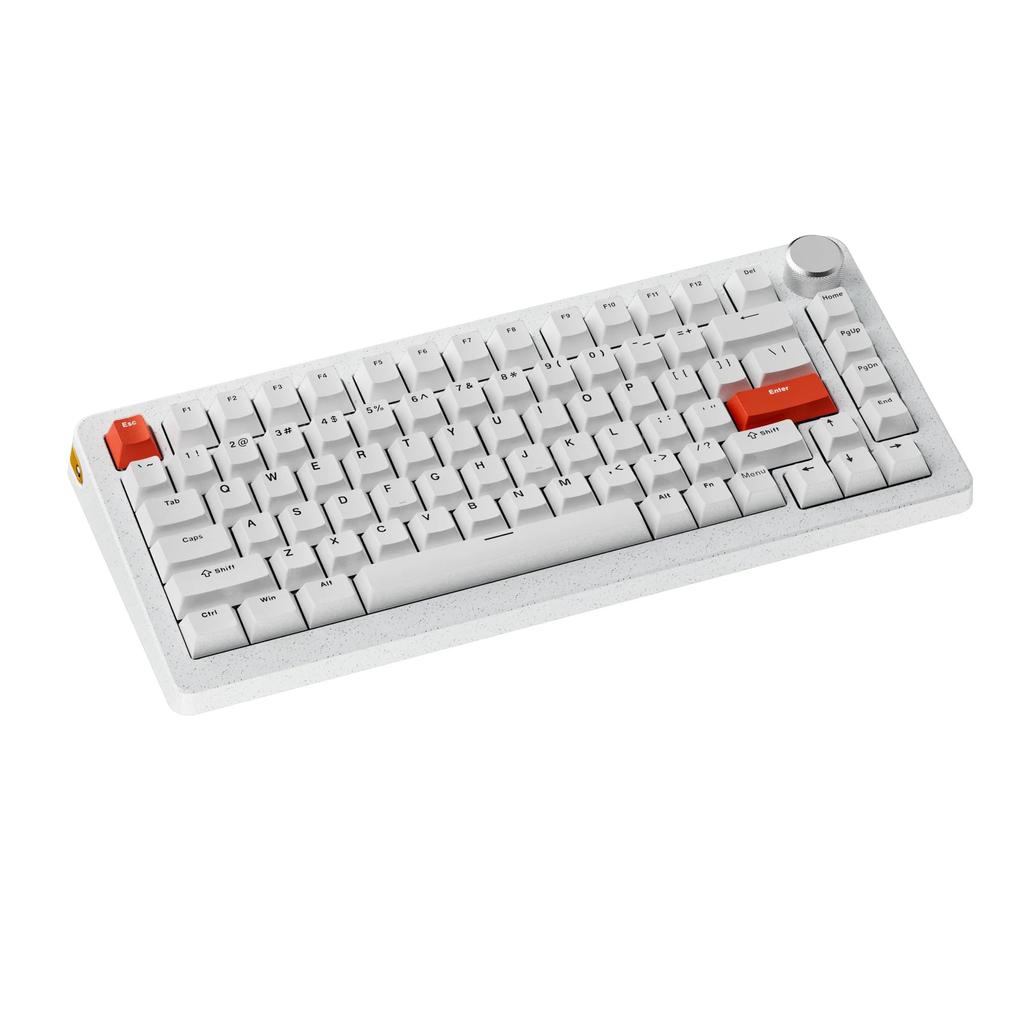 DrunkDeer A75 Pro Rapid Trigger Keyboard eSports Gaming Keyboard Magnetic Switches Adjustable Actuation ANSI 75% Design with Knobs White