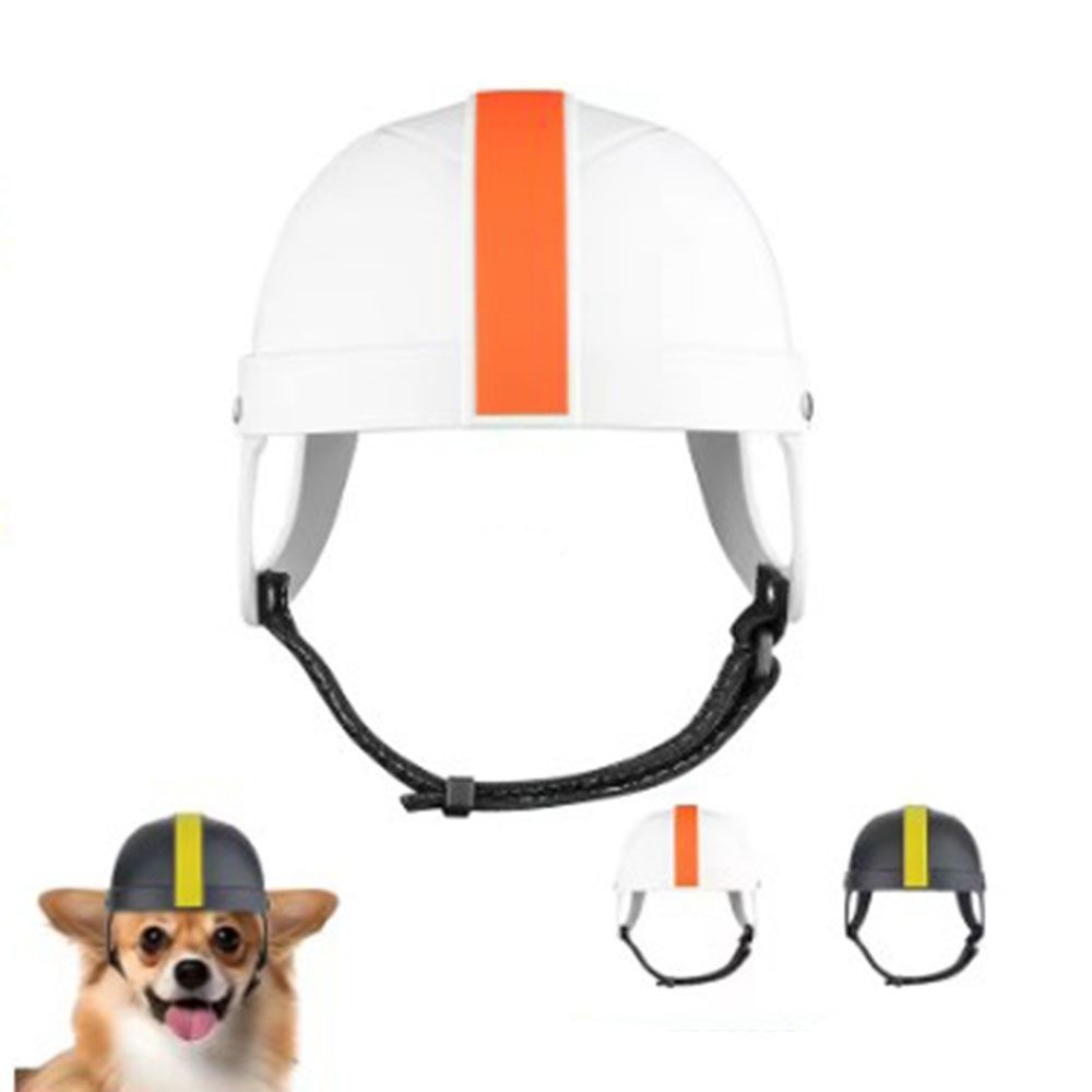 

with Ear Hole Pet Cycling Helmet Ultralight Doggy Hat Dogs and Cat Pet Supplies S білий