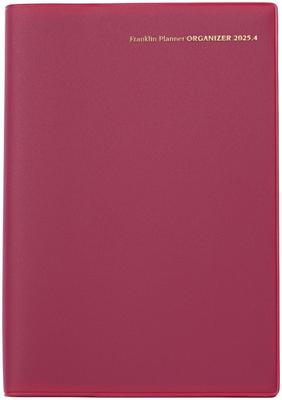 Franklin Planner 1 Page Per Starting April 86491 Organizer, Day, PVC, 2025, B6, Burgundy,