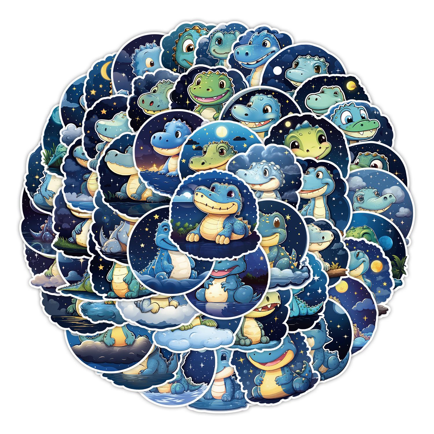 

50 Star Dream Little Crocodile Graffiti Stickers Mobile Water Cup Computer Decorative Stickers Waterproof Creative Suitcase Stickers