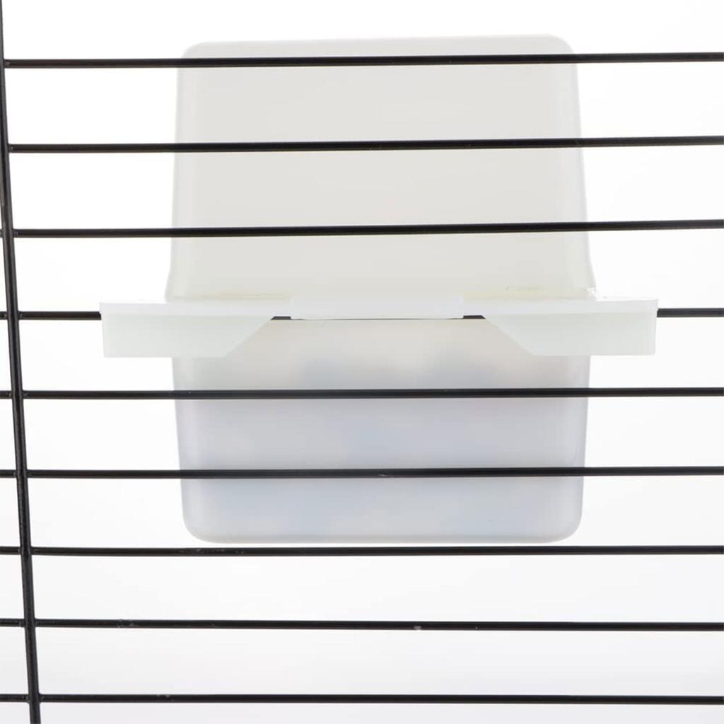 Hanging Bird Feeders for Cage Plastic Food Container with Perch for Parakeets