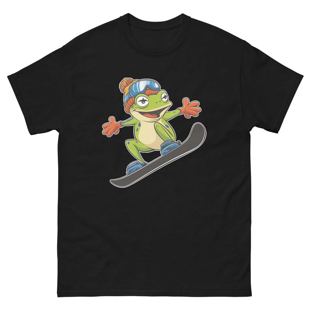 Frog Snowboarding Fun Cartoon Snowboarder Shirt T-Shirt
