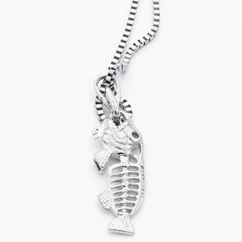 

Украшения с подвеской в виде рыбьей кости, мужское ожерелье в европейском и американском стиле