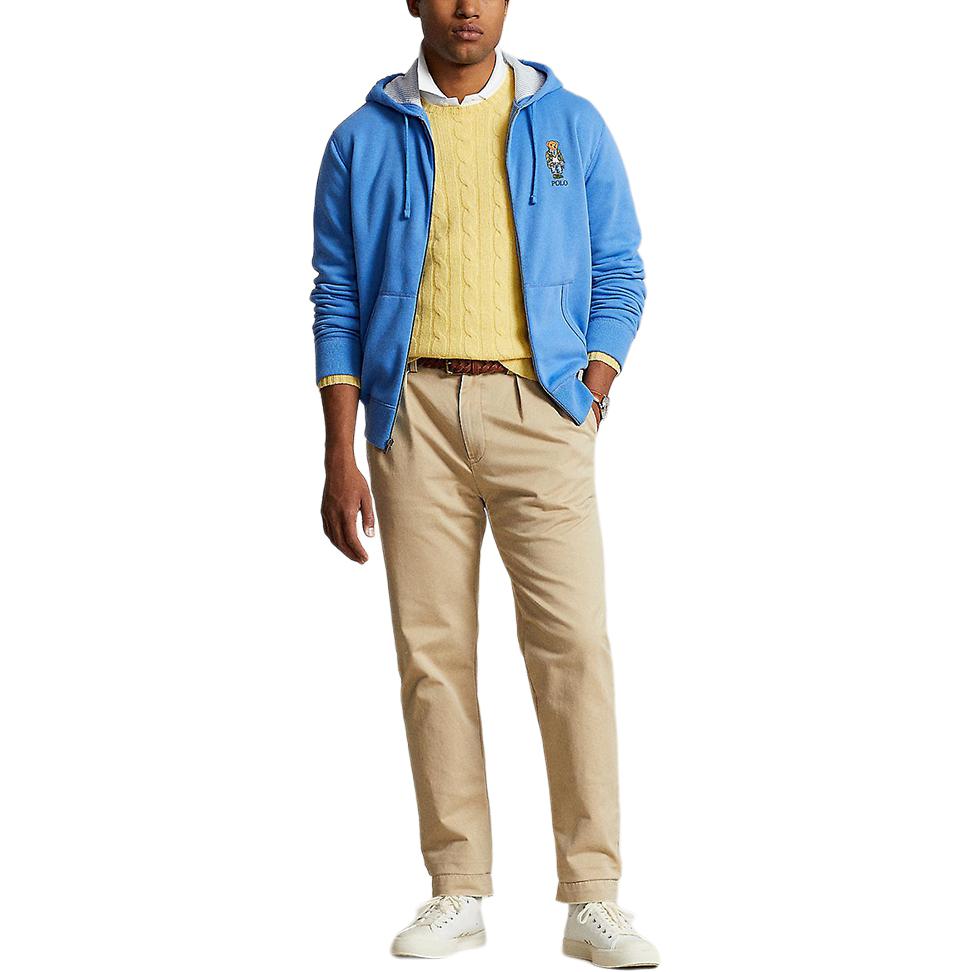 Polo Ralph Lauren Zip Fleece Hoodie Jacket Men Jackets Blue MNPOKNI16823-529