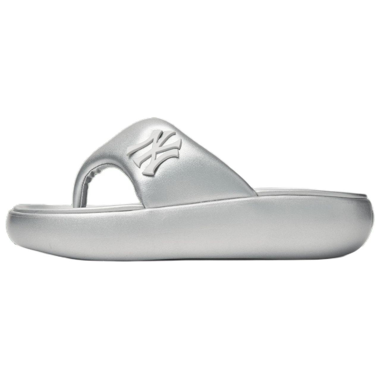

New MLB New York Yankees Abrasion Resistant Slip Resistant Flip Flops Unisex Silver 3ALPBFS43-50GRS 41