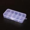 5pcs Plastic Rectangle Slot Adjustable Jewelry Necklace Storage Box Case Holder Craft Organizer Beads Jewelry Container