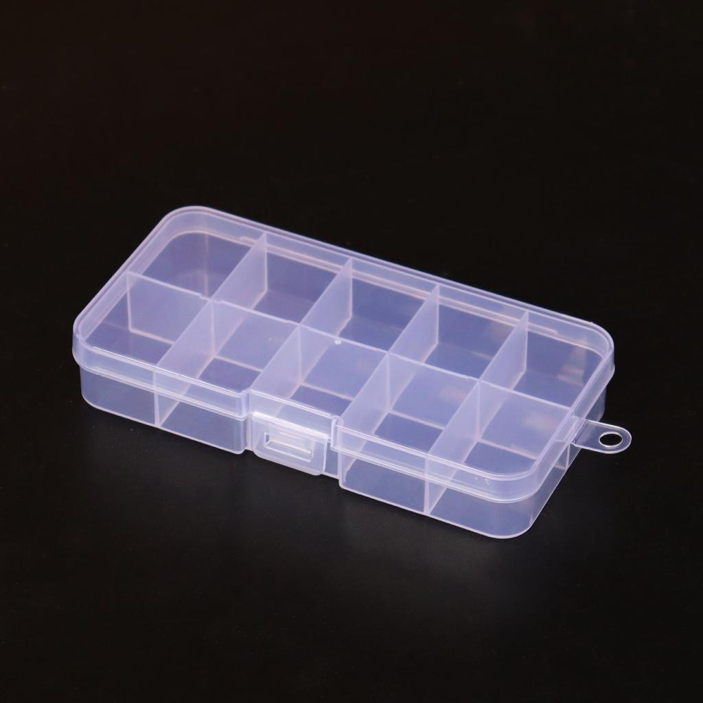 5pcs Plastic Rectangle Slot Adjustable Jewelry Necklace Storage Box Case Holder Craft Organizer Beads Jewelry Container