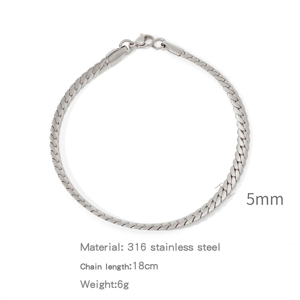 Titanstahl Europäisch-Amerikanisches Unisex Glattes Armband - Leichter Luxus Galvanisierter Schmuck