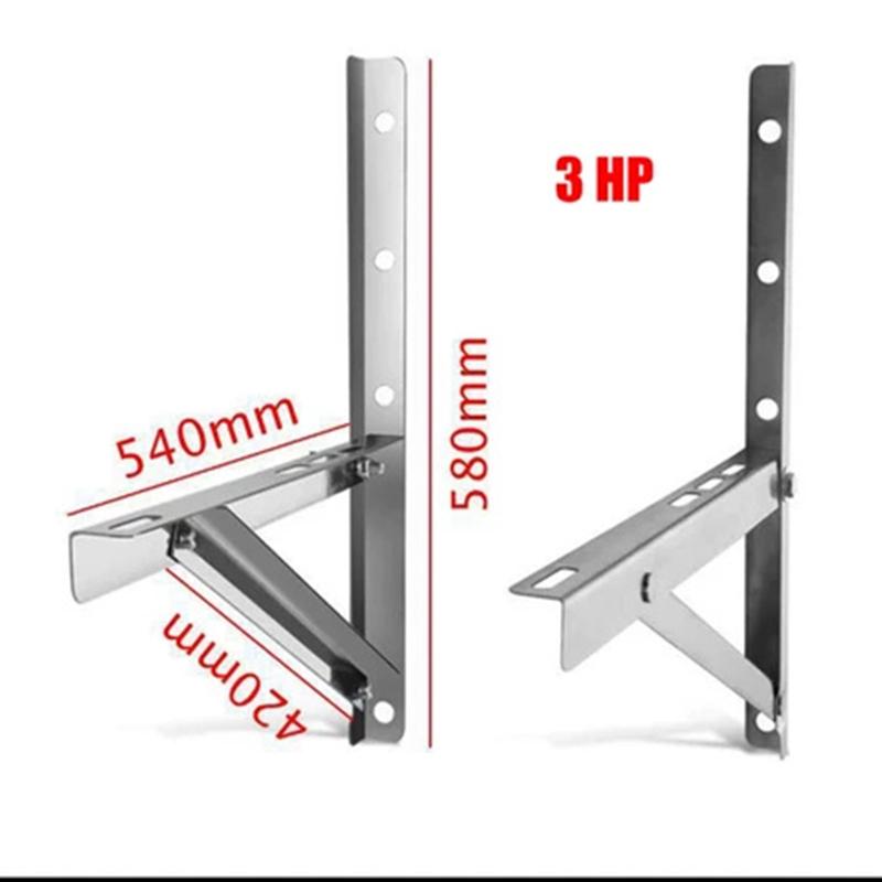 Držák klimatizace:1 pár univerzálního držáku na klimatizaci 1-1,5 HP z nerezové oceli 304 Držák klimatizace Heavy Duty Nastavitelný Snadný Bo