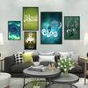 Eid Mubarak Dekoration Gemälde Leinwand Wandkunst Kalligraphie Druck Dekorationsposter für Heimdekoration Spirituelle Wanddekoration Geschenk