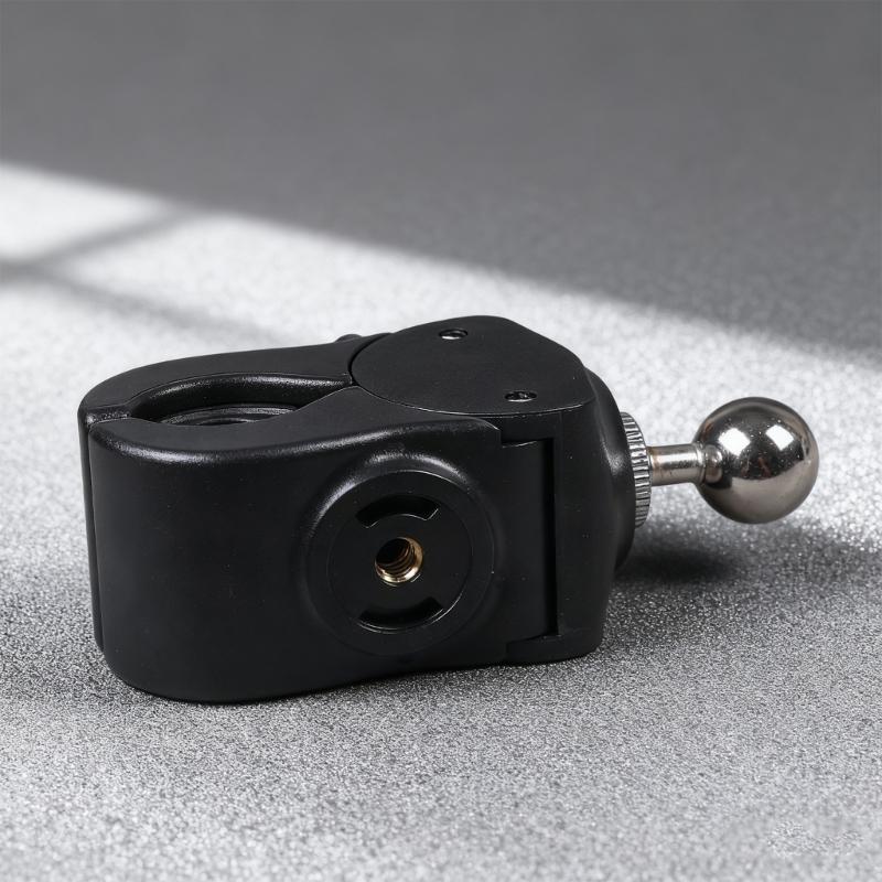 Heavy Duty Clamp Mount for Double Socket Arm Action Camera Bracket with 17.4mm Ball Head for Gadget Extension Arm