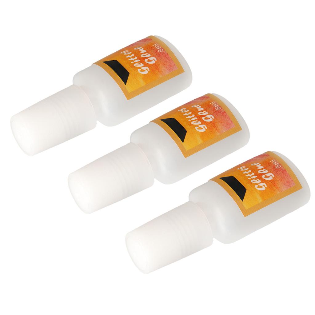 3pcs Body Glitter Gel Set Temporary Adhesive DIY Face Glitter Tattoo Skin Glue for Cosplay Party