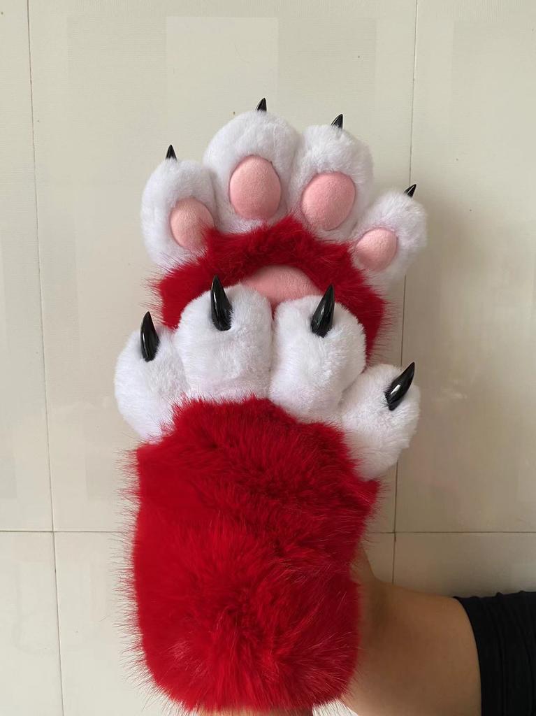 Animal claws, squeaking, furry claws with nails, gloves COS cat claws cute plush finished props