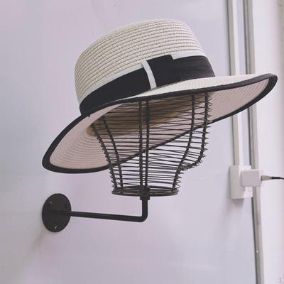 Support Mural Mannequin Tête Porte-Chapeau Support Polyvalent Modèle Perruque pour Postiches