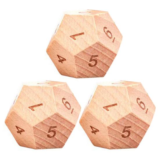 12-seitiger Holz-Entscheidungswürfel für Date Night Weihnachtsstrumpffüller Geschenk für Paare Essensauswahlspiel für Valentinstag Jubiläum