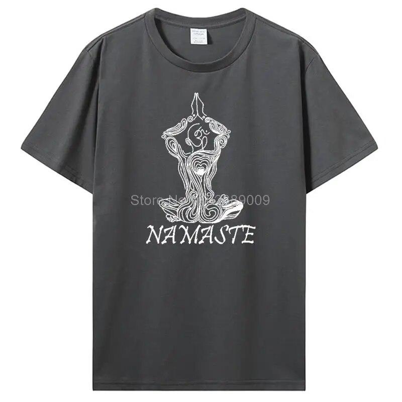 NAMASTE Yoga Frauen Print T Shirt Unisex Kurzarm Baumwolle lose T-Shirt Sommer T-Shirt Tops Harajuku Streetwear