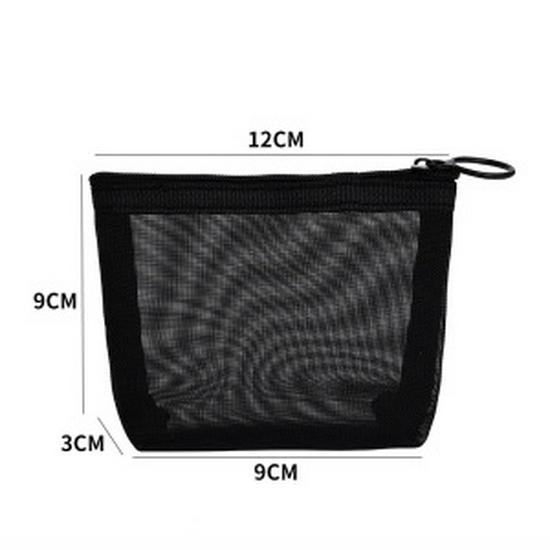 

Mesh Travel & Cosmetic Wash Bag - Transparent, Multipurpose Storage for Toiletries and Makeup