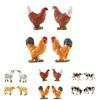 Educational Farm Animal Toy Set For Kids, 12 Miniature Figures Included