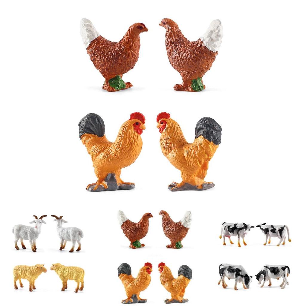 Educational Farm Animal Toy Set For Kids, 12 Miniature Figures Included
