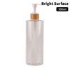 300/500Ml Cylindrical Bamboo Pump Dispenser Bathroom Pet Dish Soap Bottle Lotion Refillable Shower Gel Liquid Frosted Container